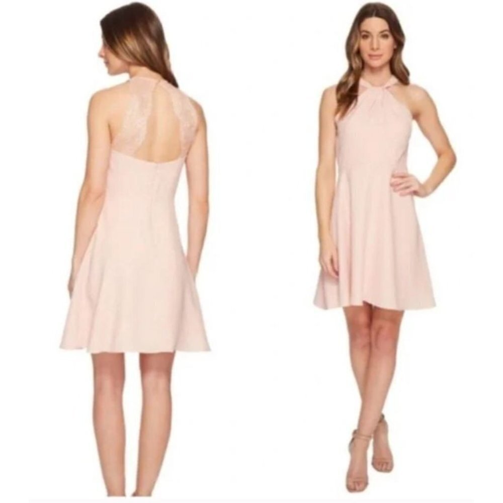 NEW/NWT CeCe Pale Pink GiGi Twist Neck Dress Size